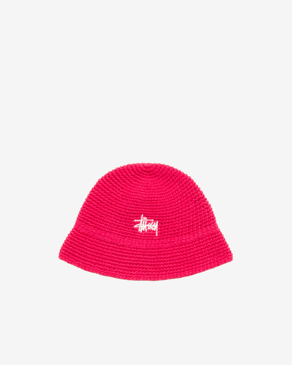 Stüssy - Men's Basic Linen Knit Bucket Hat - (Red)
