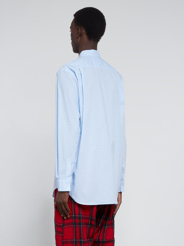 CDG Shirt Forever - Men's Classic Fit Checked Shirt - (Blue)