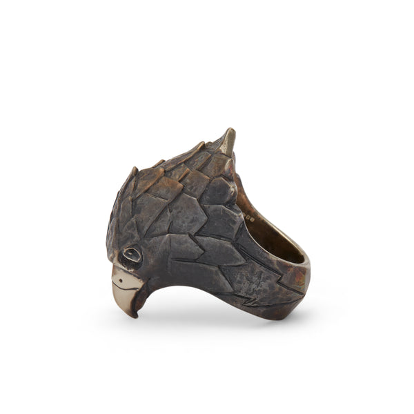 13 Lucky Monkey - Men's Hayabusa Ring - (Silver)
