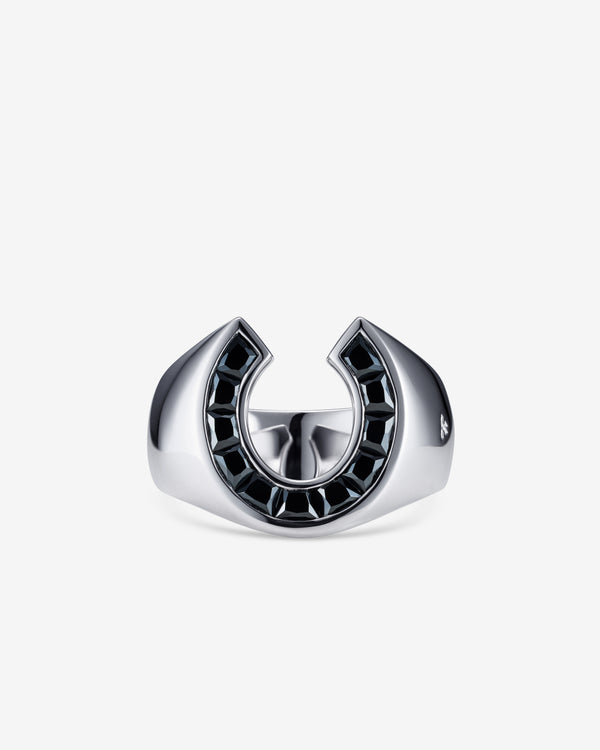 Tom Wood - Felix Ring Black Spinel - (Silver)