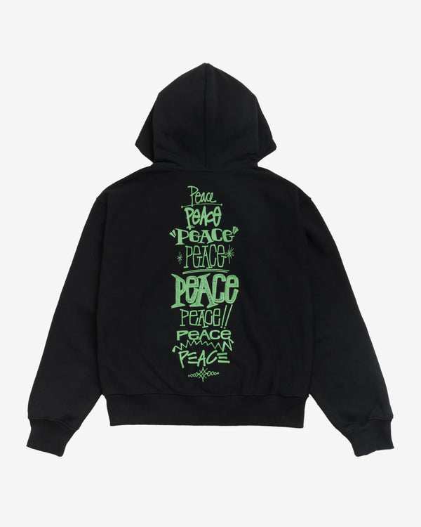 Stüssy - Men's Peace Increased Zip Hoodie - (Black)