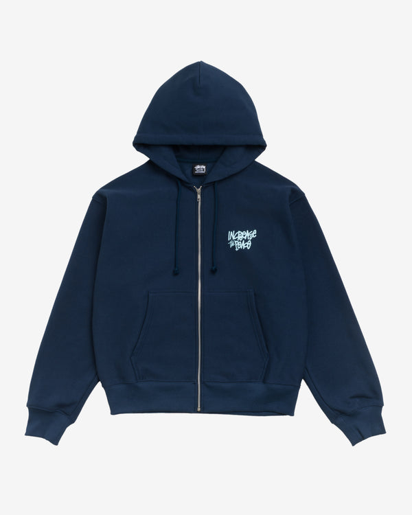 Stüssy - Men's Peace Increased Zip Hoodie - (Navy)
