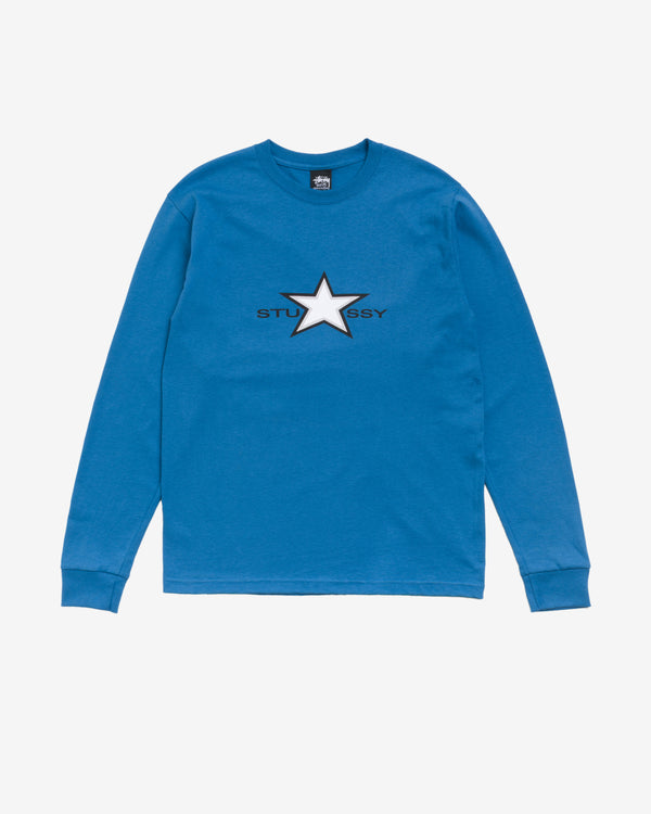 Stüssy - Men's Stussy Star LS Tee - (Blue)