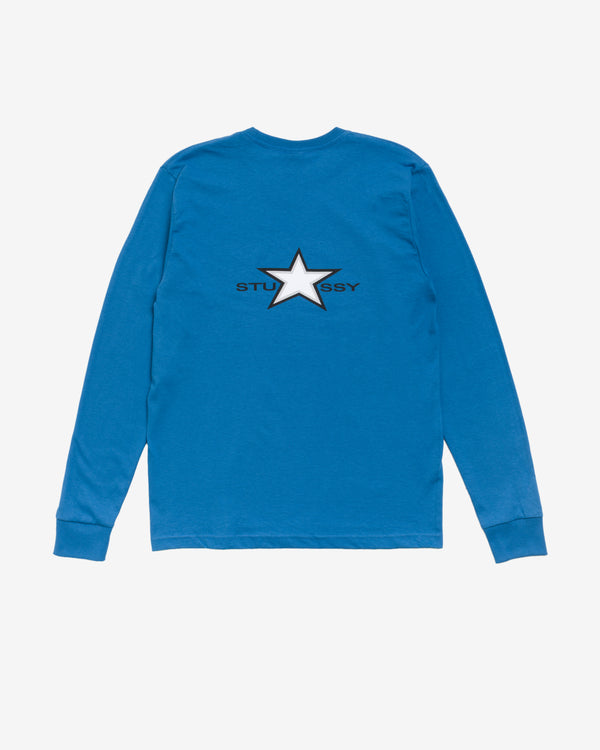 Stüssy - Men's Stussy Star LS Tee - (Blue)