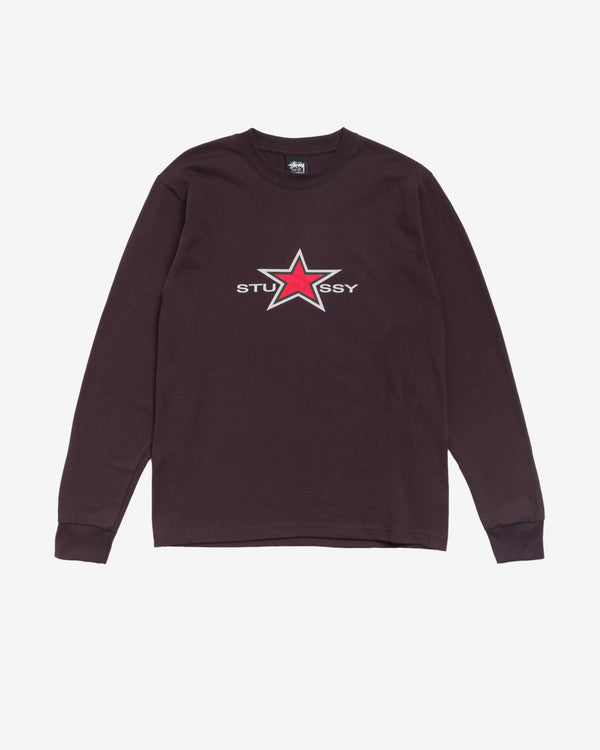 Stüssy - Men's Stussy Star LS Tee - (Chocolate)