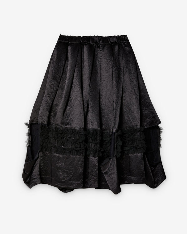 Black Comme des Garçons - Cut Out Ruffle Skirt - (Black)