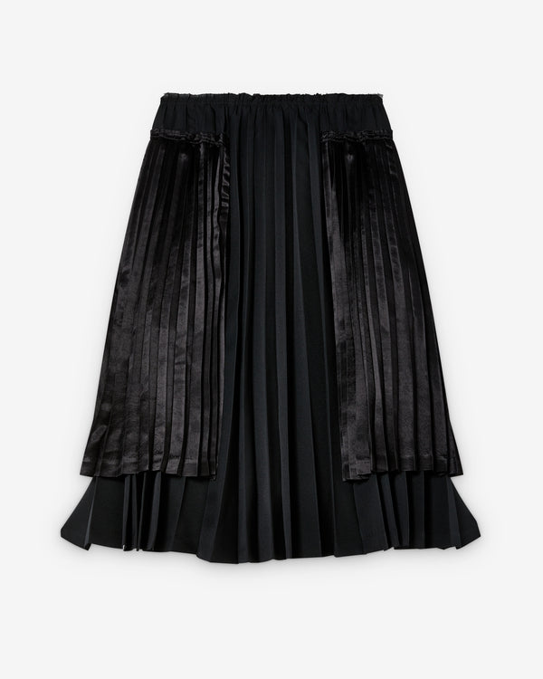 Black Comme des Garçons - Pleated Multi-Length Skirt - (Black)