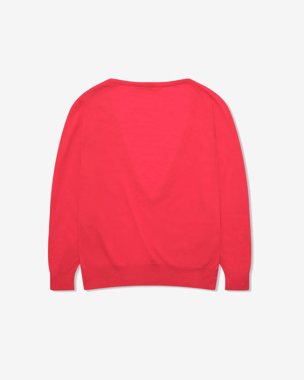 Prada - Women's Cashmere V-Neck Pullover - (Red)