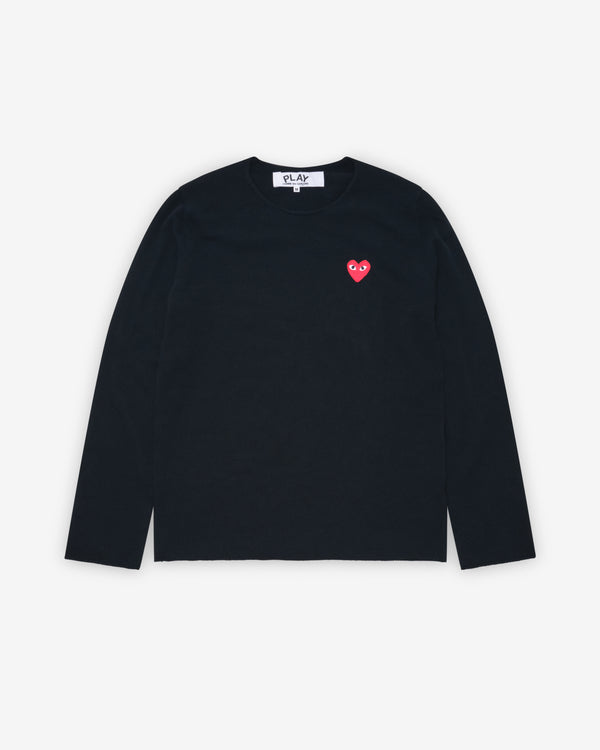 Play Comme des Garçons - Red Heart Crew Neck Jumper - (Black)