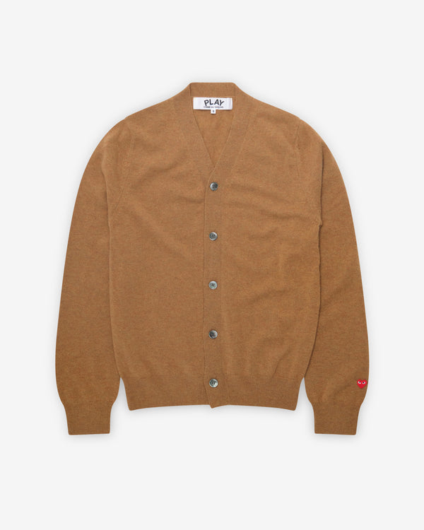 Play Comme des Garçons - Men's Cardigan - (Camel)
