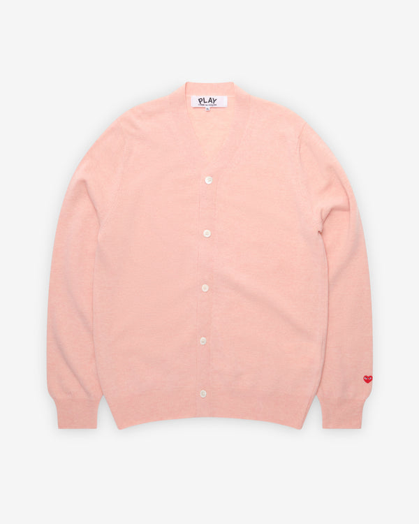 Play Comme des Garçons - Men's Cardigan - (Light Pink)