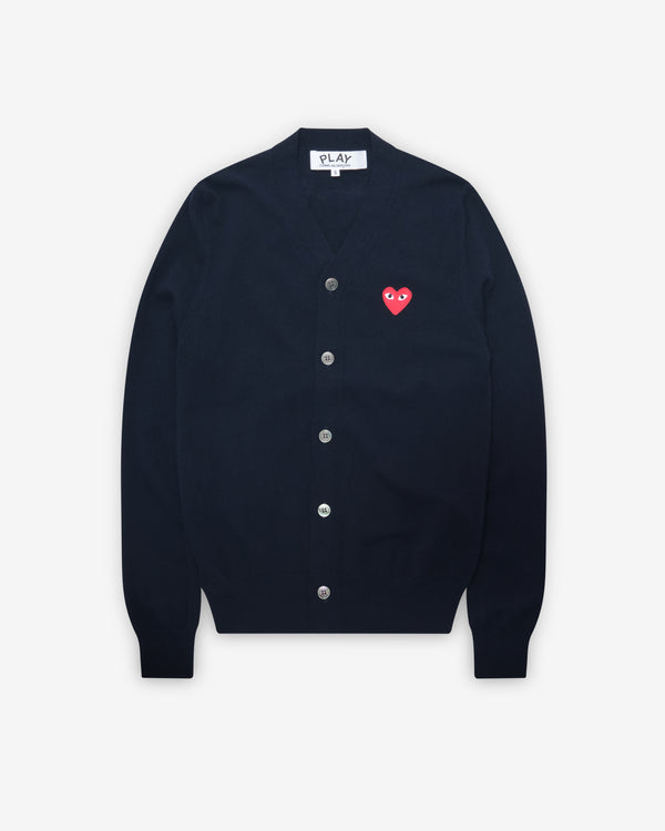 Play Comme des Garçons - Red Men’s Cardigan - (Navy)