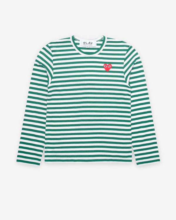 Play - Striped T-Shirt - (Green/White)