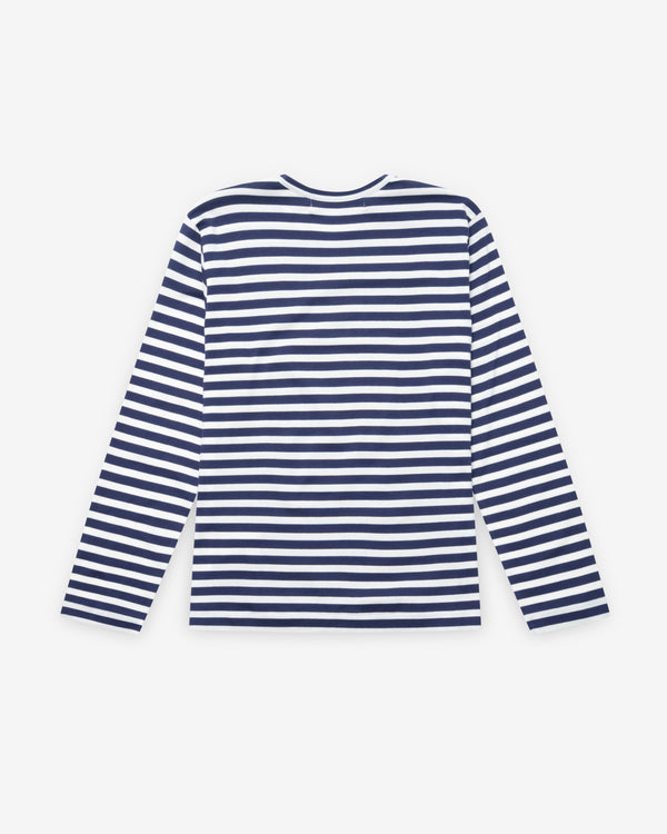 Play Comme des Garçons - Metalstone Stripe T-Shirt - (Navy/White)