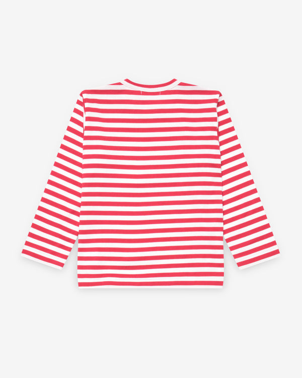 Play Comme des Garçons -  Kids Striped T-Shirt - (Red)