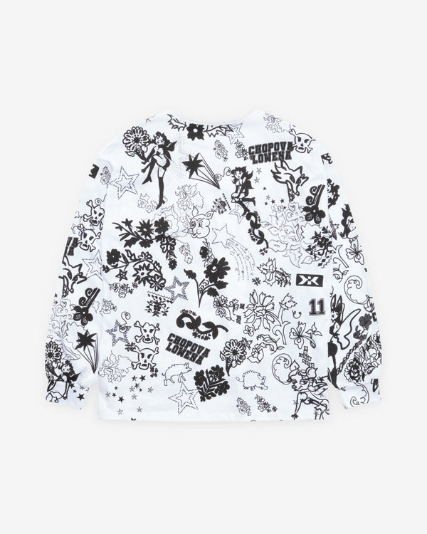 Chopova Lowena - Women's Go Go Oversized Jersey Top - (Black/White)