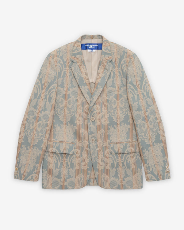 Junya Watanabe Man - Men's Patterned Stripe Jacket - (Beige/Green)