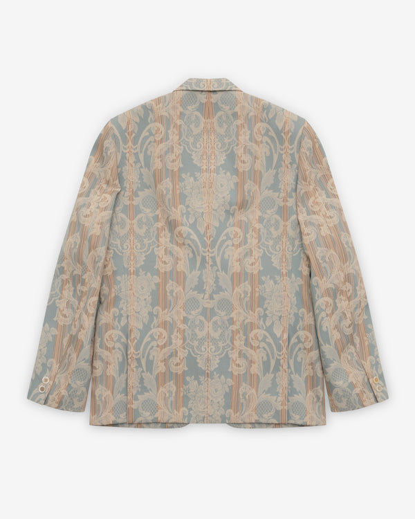 Junya Watanabe Man - Men's Patterned Stripe Jacket - (Beige/Green)