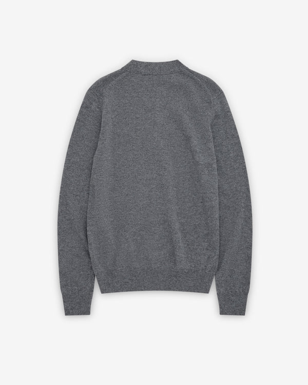 Play Comme des Garçons - Gold Heart Men’s Cardigan - (Mid Grey)