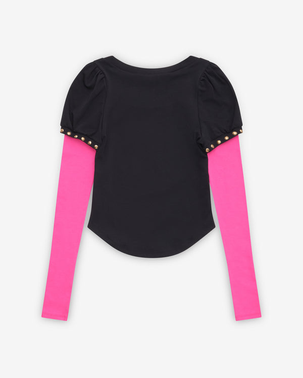 Chopova Lowena - Women's Janine Jersey Top - (Black/Pink)