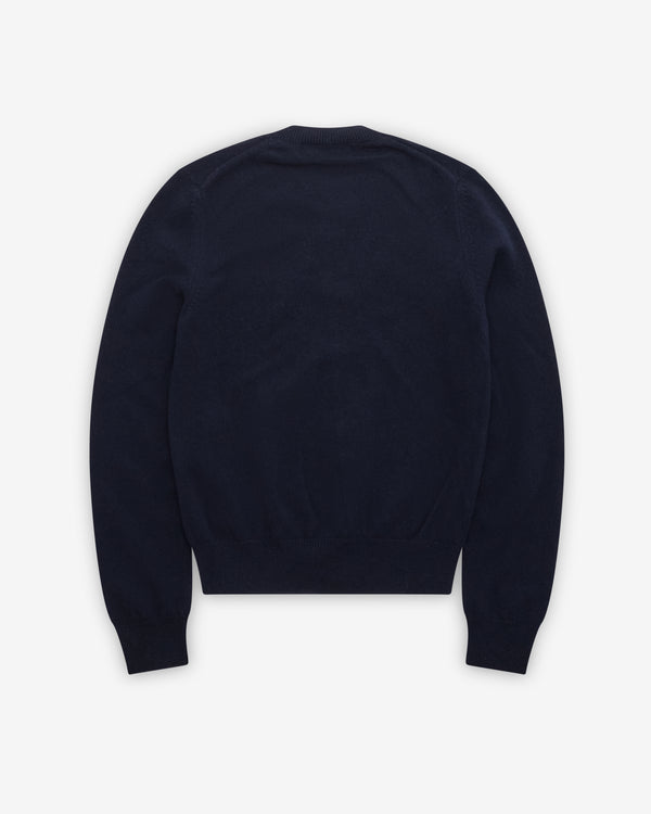 Play Comme des Garçons - White Heart Ladies' Cardigan - (Navy)
