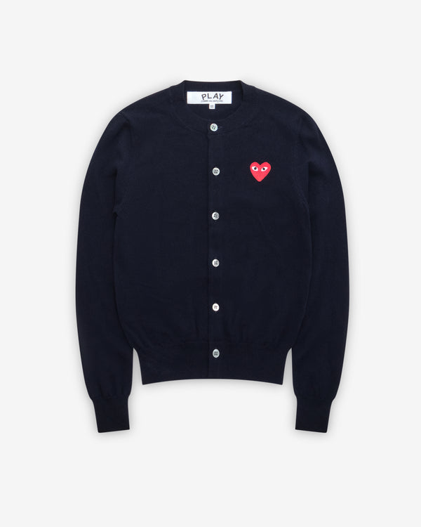 Play Comme des Garçons - Red Ladies’ Cardigan - (Navy)
