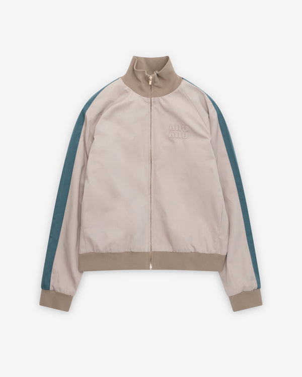 Miu Miu - Women's Washed Twill Blouson Jacket - (Khaki/Green)