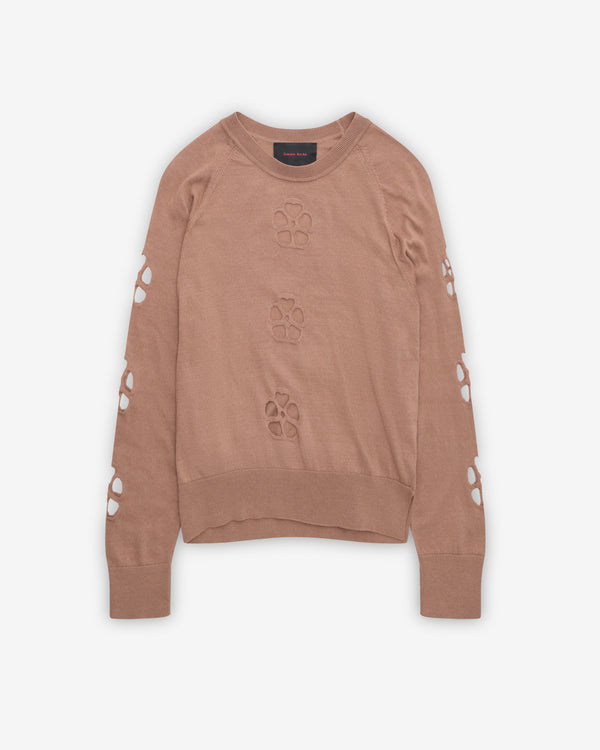 Simone Rocha - Men's Mercerized Daisy Cutout Sweater - (Tobacco)