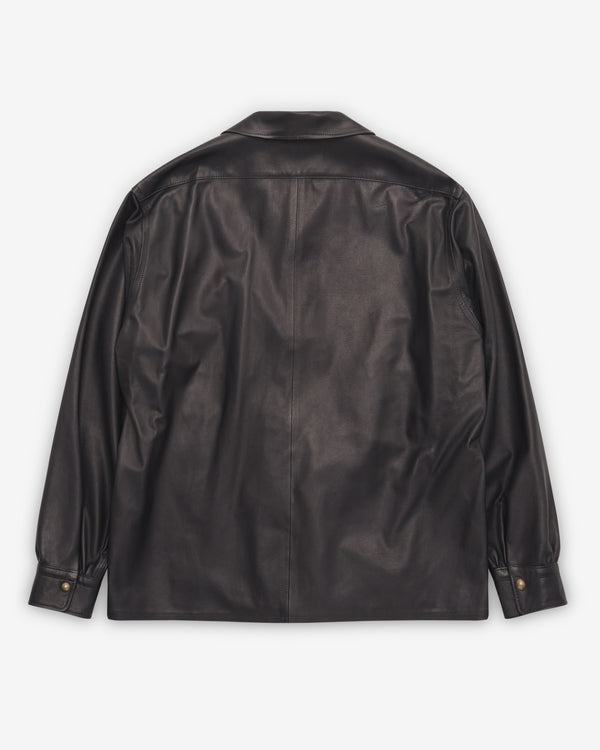 A.Presse - Men's Loop Collar Shirt - (Black)