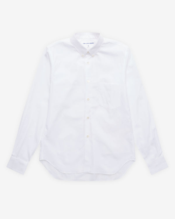 CDG Shirt Forever - Men's Poplin Plain Shape Shirt - (White)