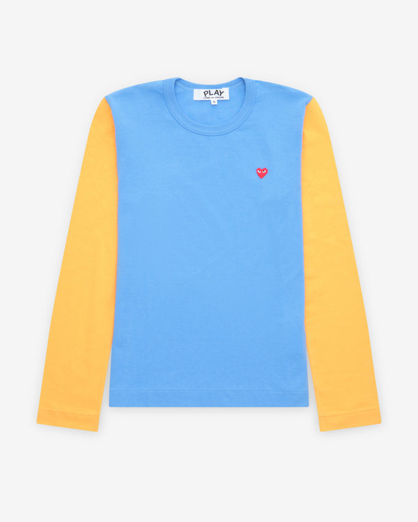 Play - Bi-Color Long Sleeve T-Shirt - (Blue/Yellow)