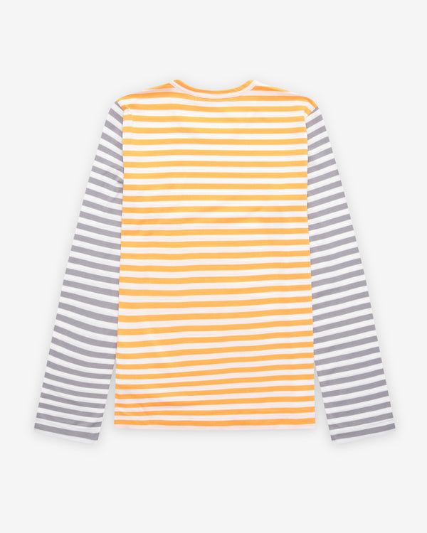 Play - Bi-Color Striped Long Sleeve T-Shirt - (Yellow/Grey)