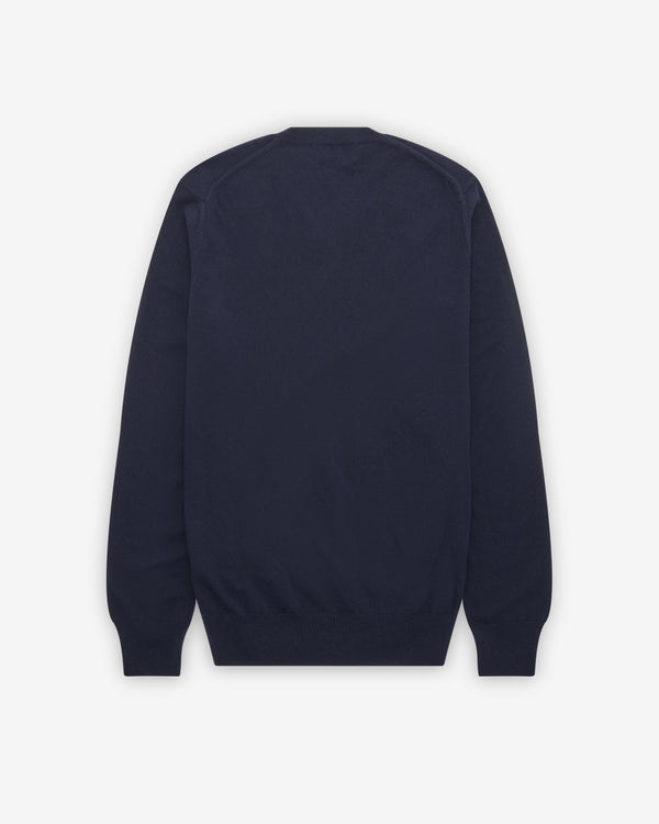 Play - Double Heart V-Neck Sweater - (Navy)