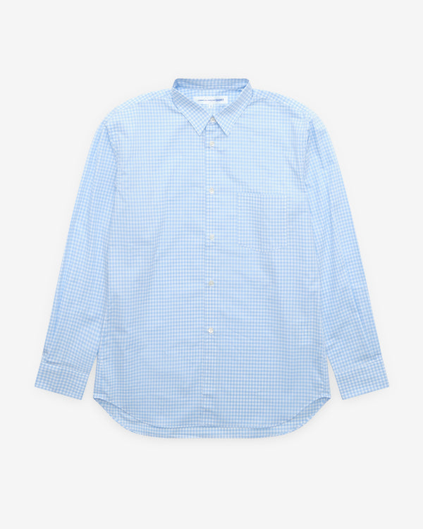 CDG Shirt Forever - Men's Classic Fit Checked Shirt - (Blue)