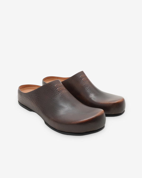 Miu Miu - Women's Open-Heel Shoes - (Brown)