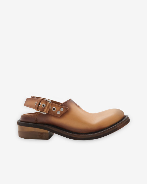 Miu Miu - Women's Open-Heel Shoes - (Tan)