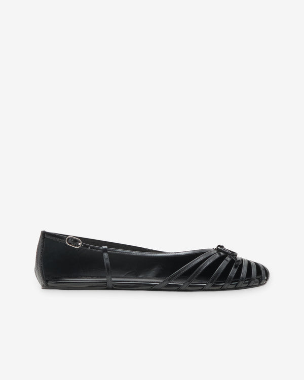Abra - Women's Double Shoe Flats - (Black)
