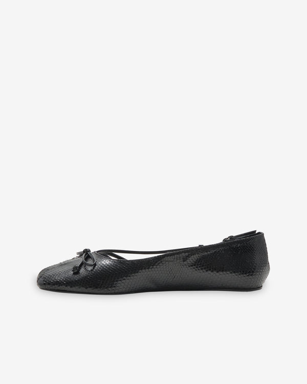 Abra - Women's Double Shoe Flats - (Black)