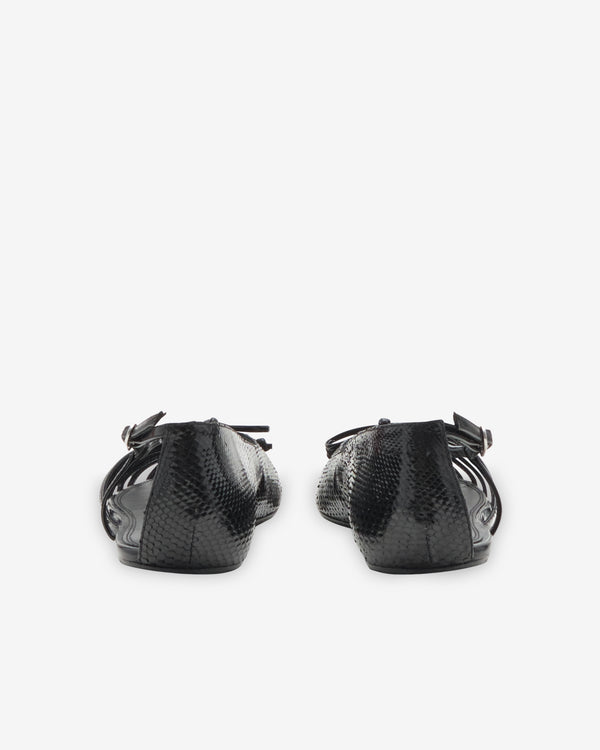 Abra - Women's Double Shoe Flats - (Black)