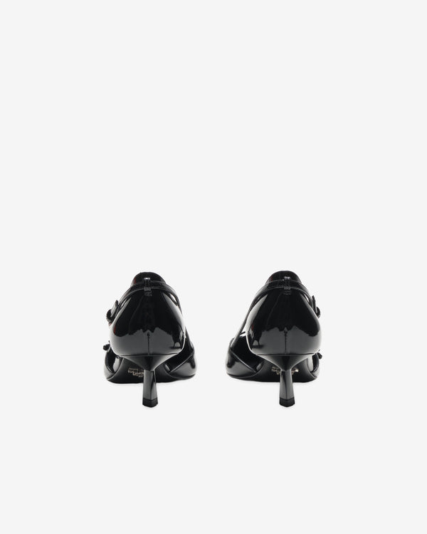 Prada - Women's Open Side Patent Leather Pumps - (Black)