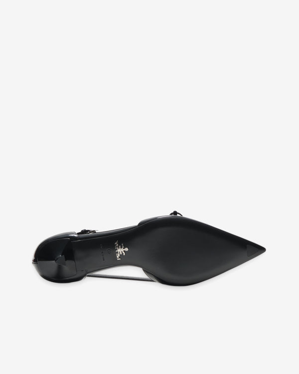 Prada - Women's Open Side Patent Leather Pumps - (Black)