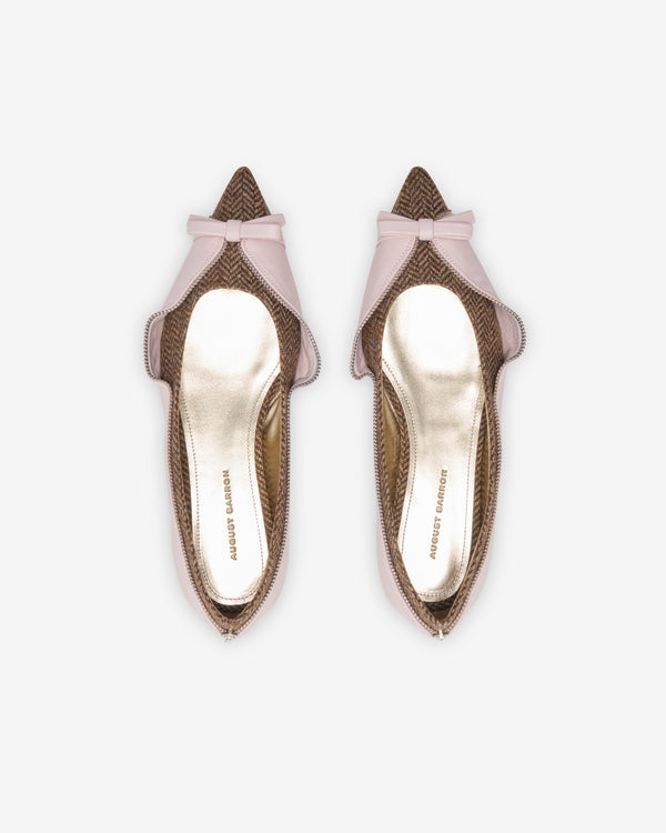 August Barron - Women's Unzipped Flat - (Pink/Brown)