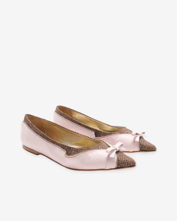 August Barron - Women's Unzipped Flat - (Pink/Brown)
