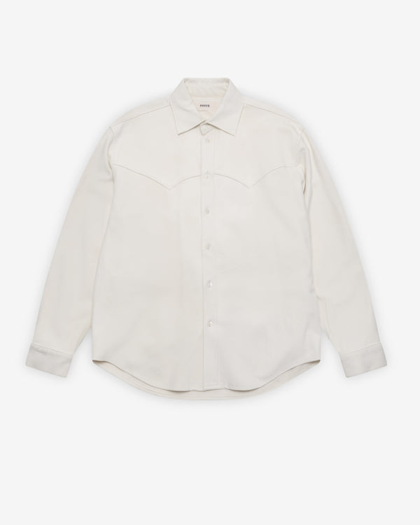 Ponte - Women's Chamois Leather Cowboy Shirt - (Ivory)