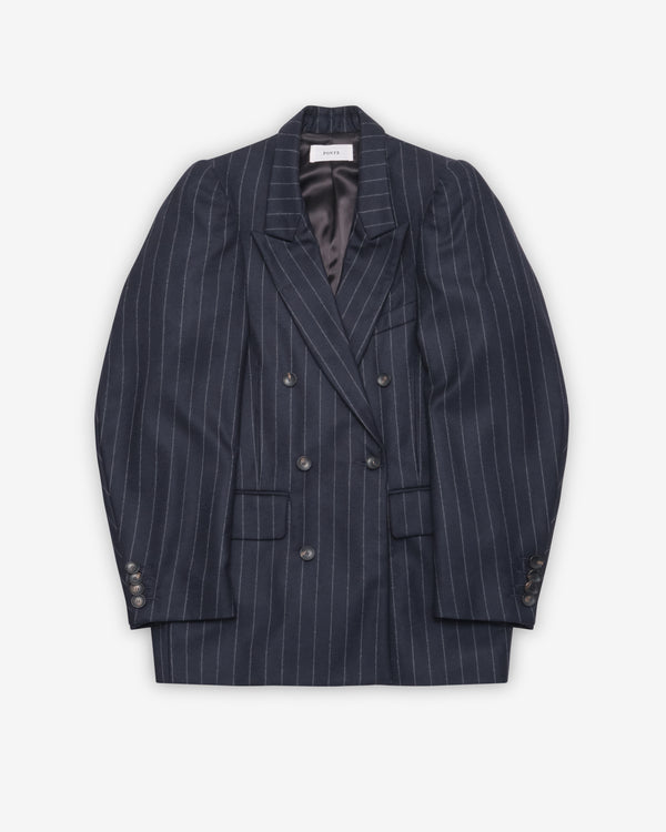 Ponte - Women's Double-Breasted Banker Jacket - (Navy)
