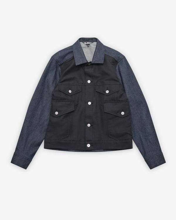 Black Comme des Garçons - Two-Toned Jacket - (Indigo/Black)