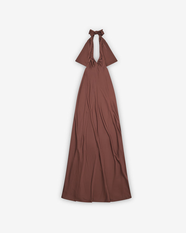 Torisheju - Women's Horned Halter Dress - (Brown)