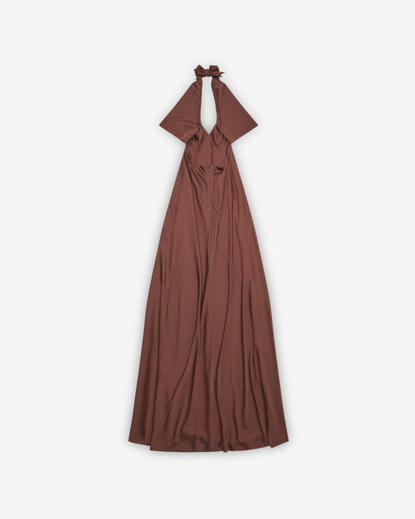 Torisheju - Women's Horned Halter Dress - (Brown)