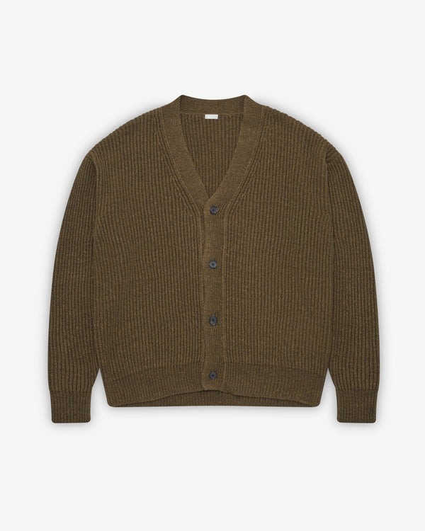 A.Presse - Men's Silk Linen Lilian Cardigan - (Olive)