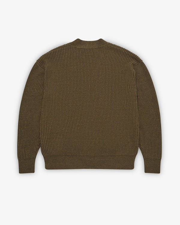 A.Presse - Men's Silk Linen Lilian Cardigan - (Olive)